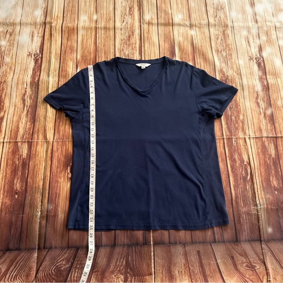 Calvin Klein Men’s Body Fit Short Sleeve V-Neck Navy T-Shirt Size XL - Picture 4 of 8